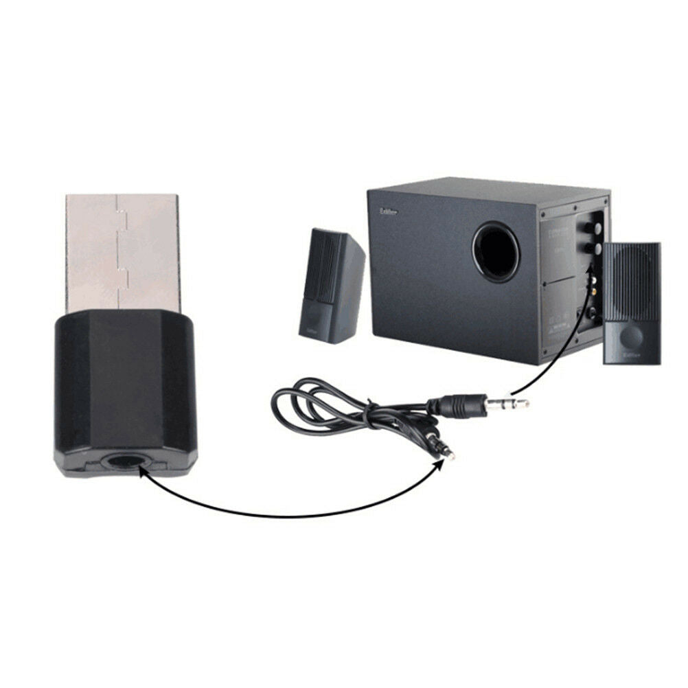 Bluetooth v3.0 USB Wireless 3.5mm AUX Audio Music Receiver Adapter Home *.l8