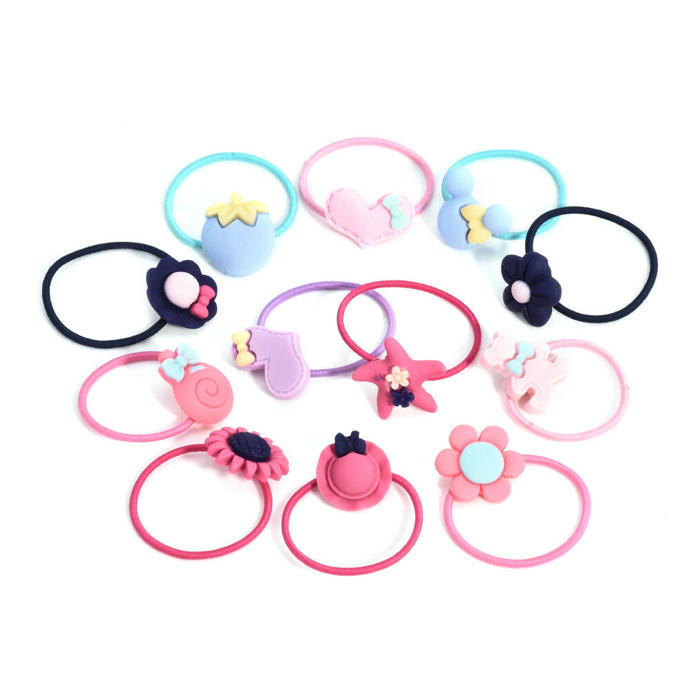 Baby Kids Hair Accessories 10x Girls Elastic Hair Band Ties Ponytail Holder Set