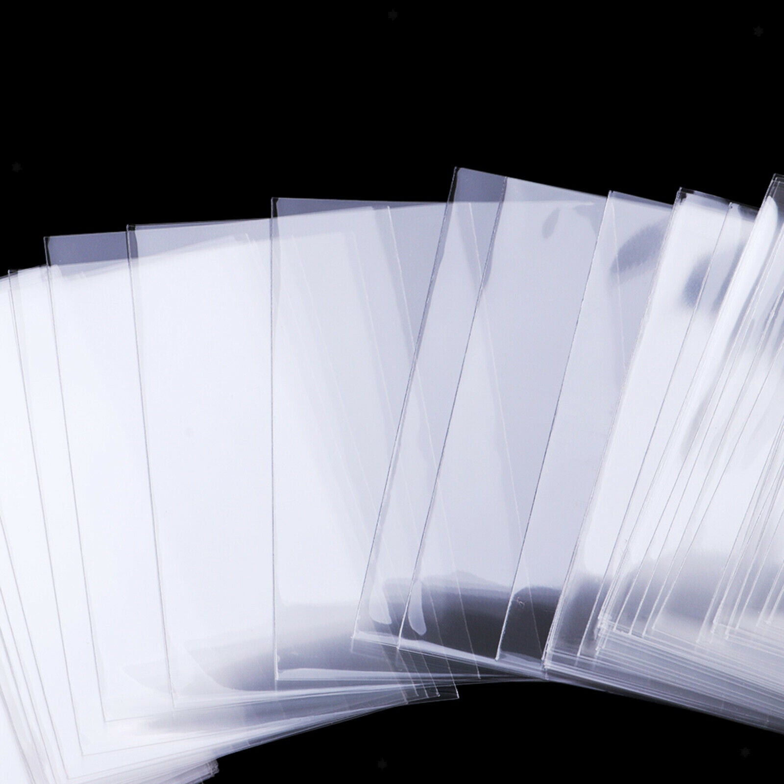 100 PCS Plastic Clear Sheer Card Sleeves Pockets Game Sheets Protector Holder