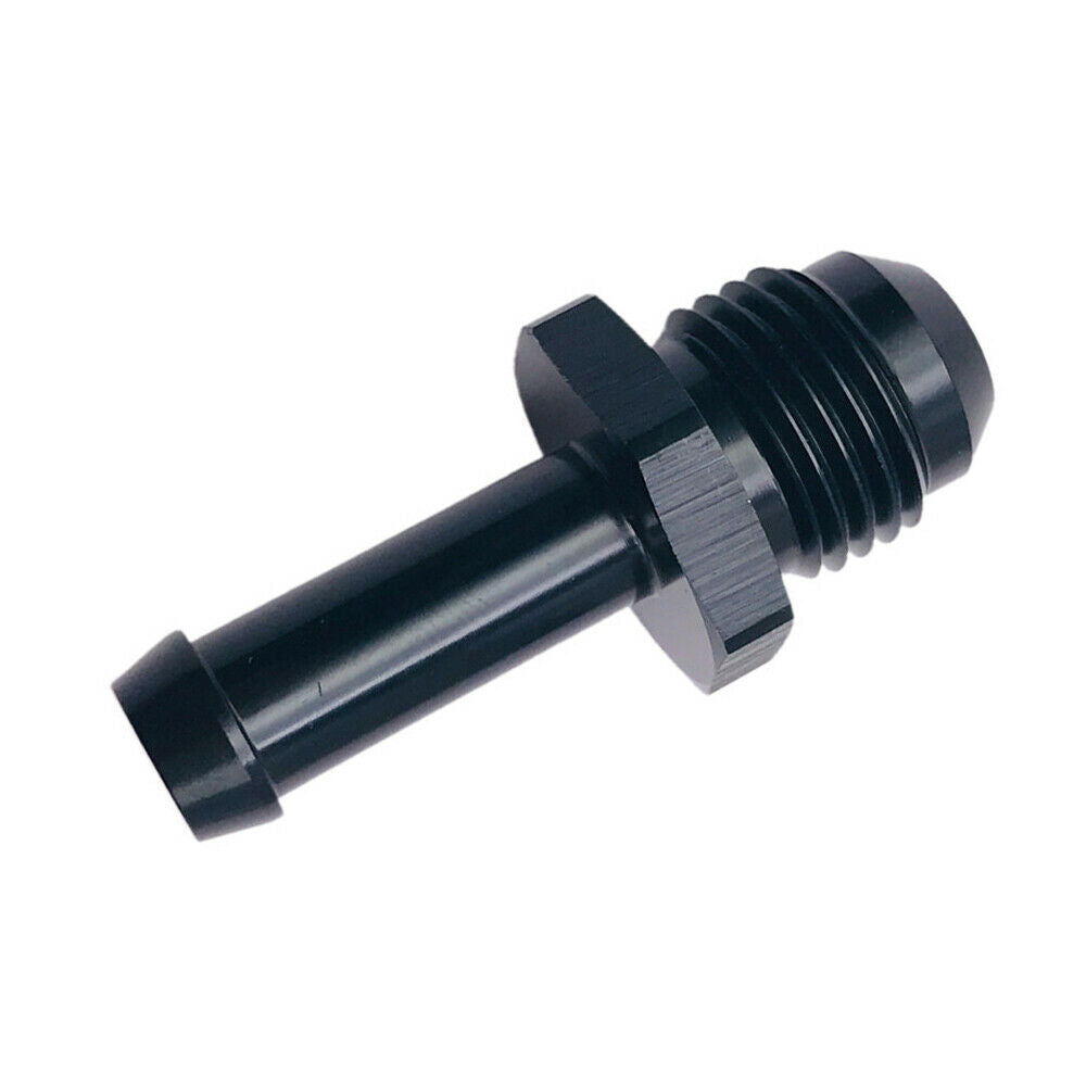 Black Aluminum Fuel Lines -6 AN Male Flare to 5/16" Hose Barb Adapter Fitting
