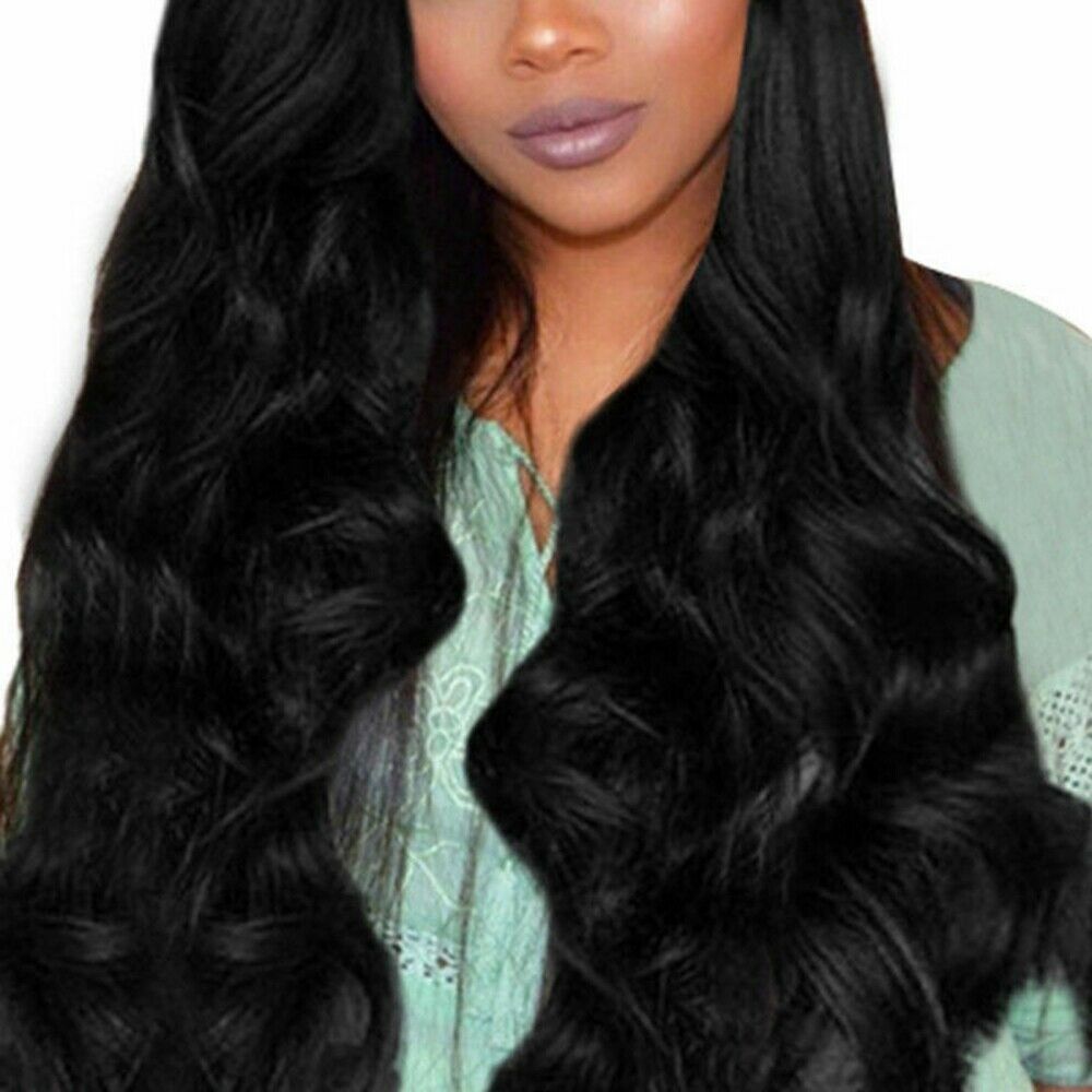 US Women Full Wig Brazilian Remy Human Hair Body Wave Lace Front Human Hair Wigs