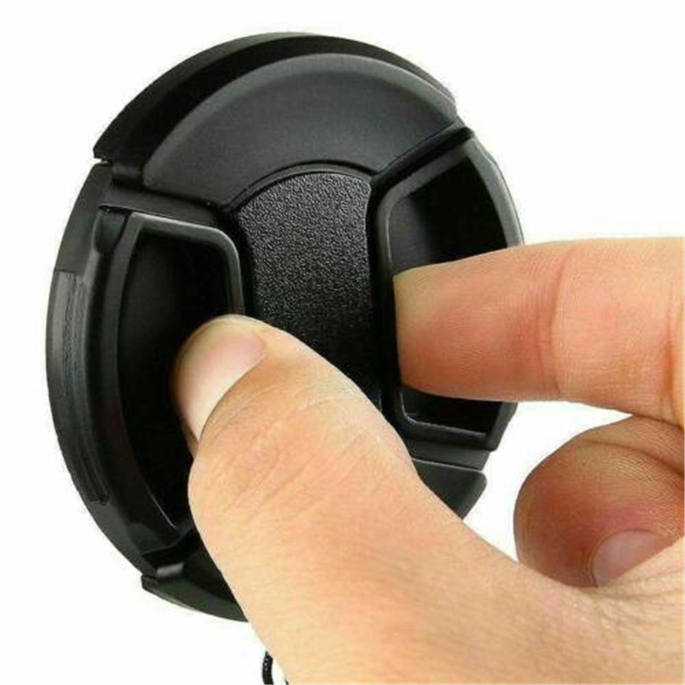 77mm Black Front Lens Cap Hood Cover Snap-on for Nikon Canon Tamron Tokina Sigma