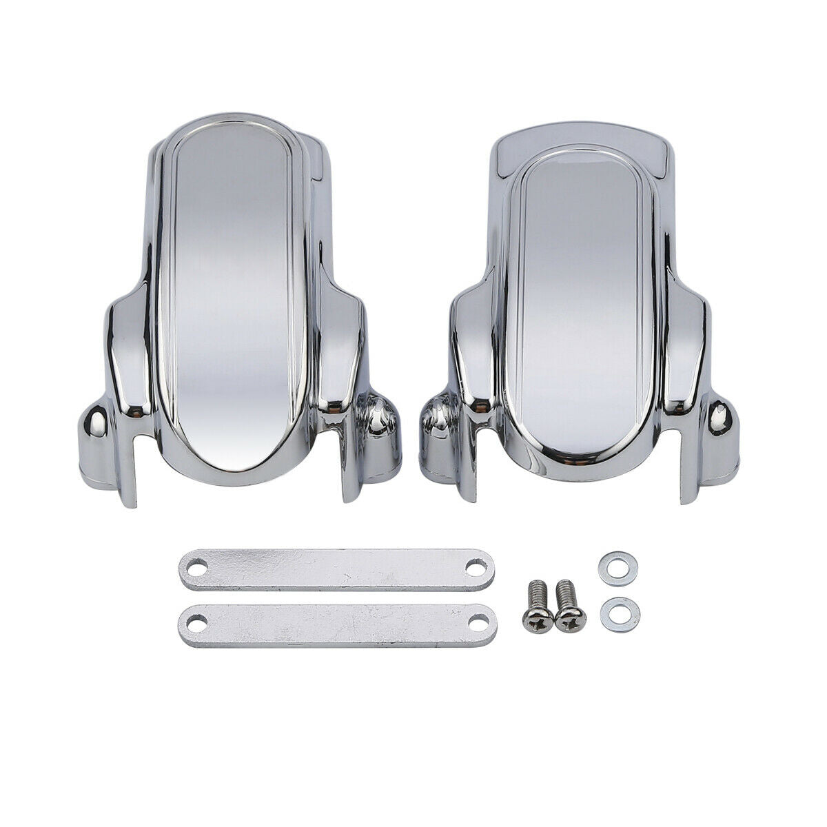 Chrome Rear Frame Axle Covers Fit For Street Bob FXDB Low Rider FXDL Switchback