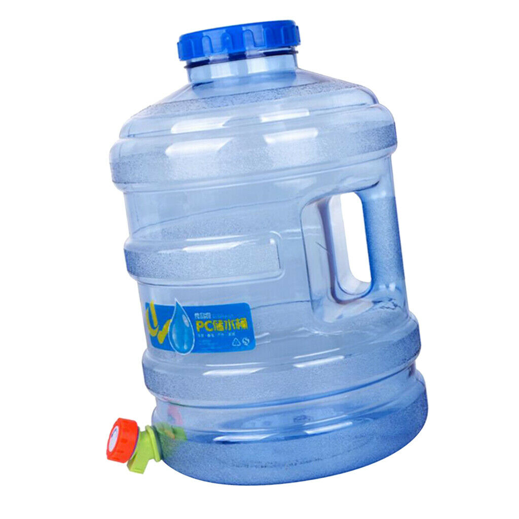 4 Gallon PC Plastic Water Bottle Container, Reusable Jug Water Bucket Cylinder