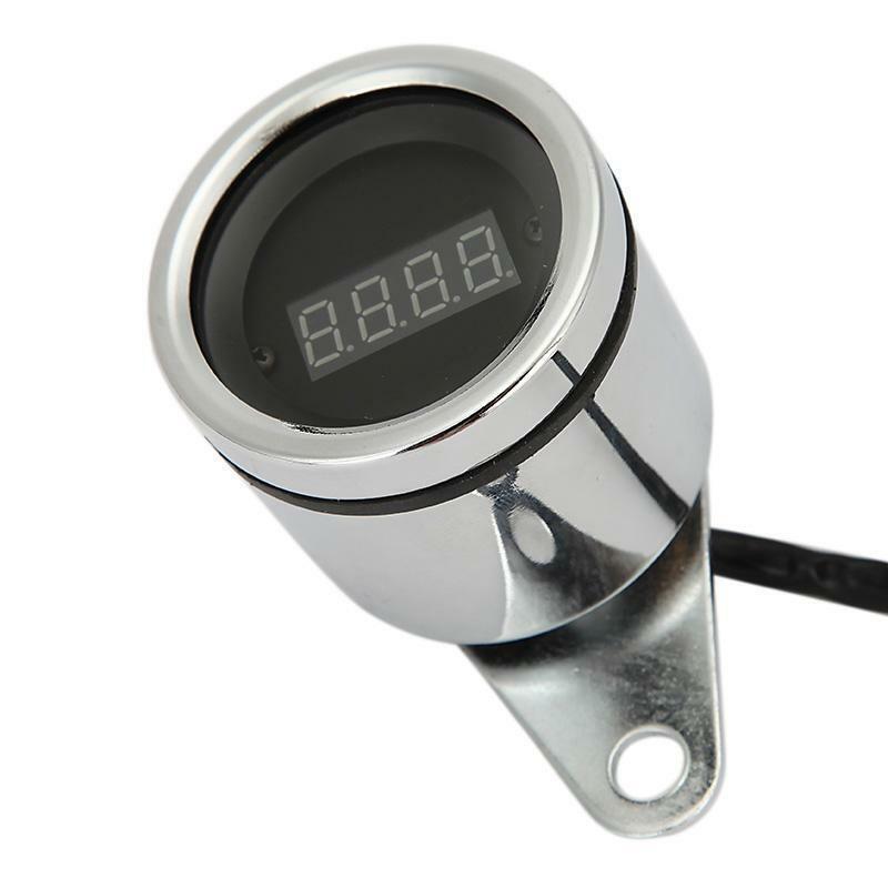 12V Red Led Waterproof Motorcycle Digital Tachometer Tacho Speedometer RPM Gauge