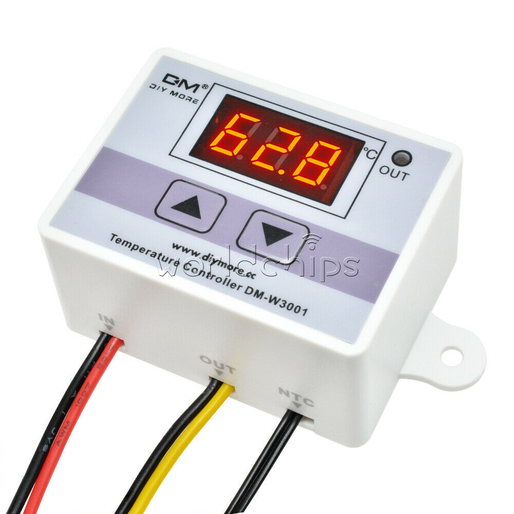 AC 220V w3001 LED Temperature Controller 10A Thermostat Control Switch Probe