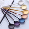 Flatware Spoon Cutlery Square for Kitchen Dining Bar Hotel Cafe  Blue