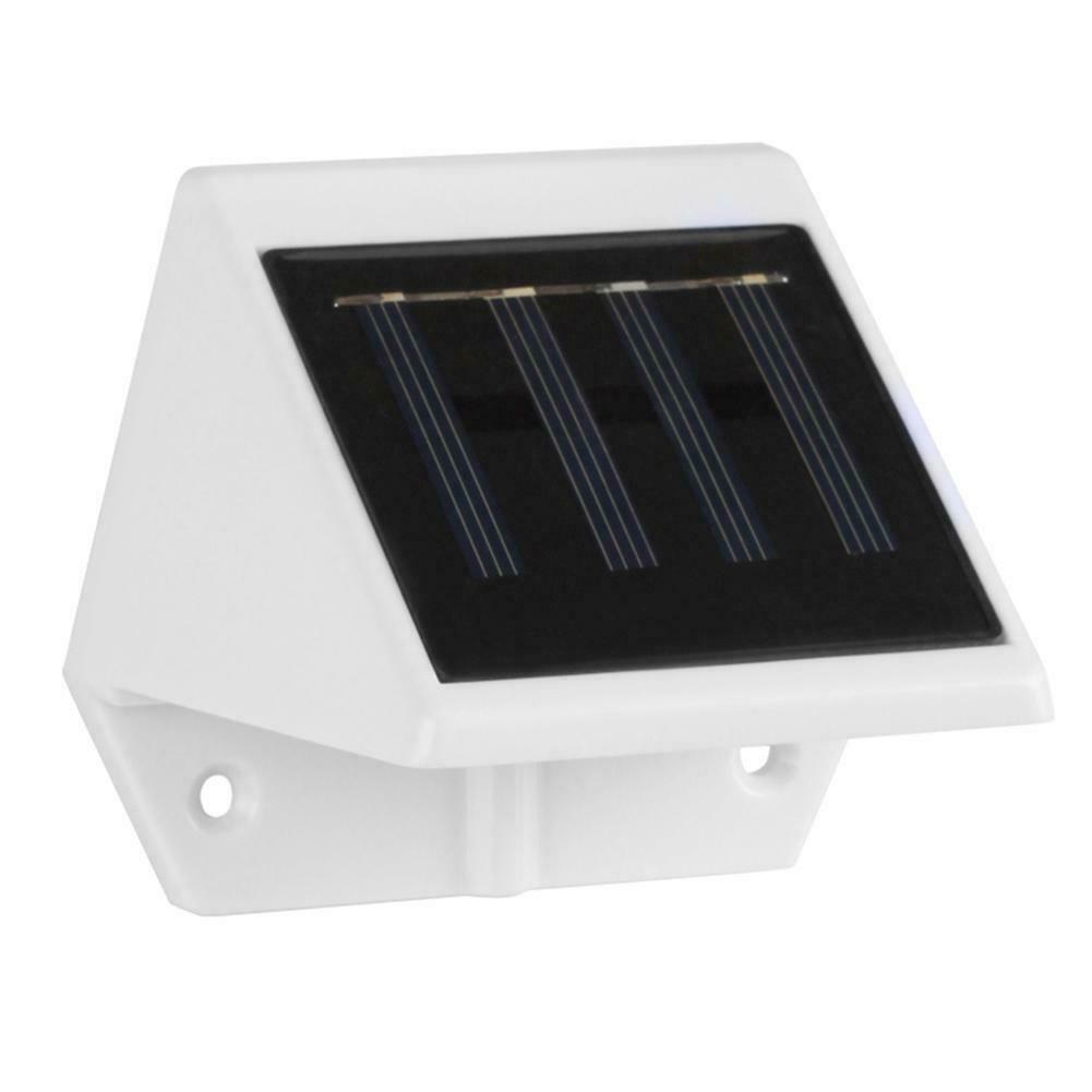 4LED Fence Lamp Solar Powered Plastic Stair Wall Light Outdoor Garden Yard Decor