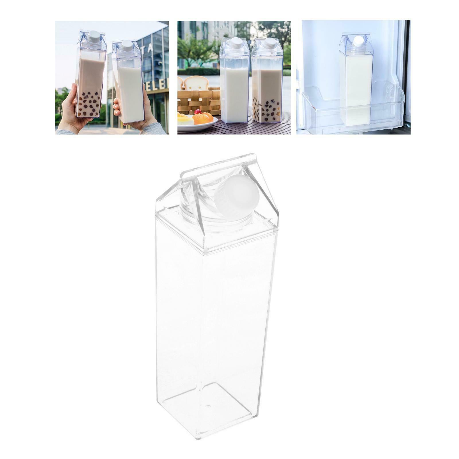 3X Milk Carton Water Bottle Portable Juice Bottle For Travel Camping Coffee