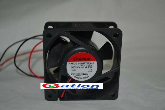 For SUNON PMD2406PTBX-A (2).U.GN fan 6025 24V 2wire #MF81 QL
