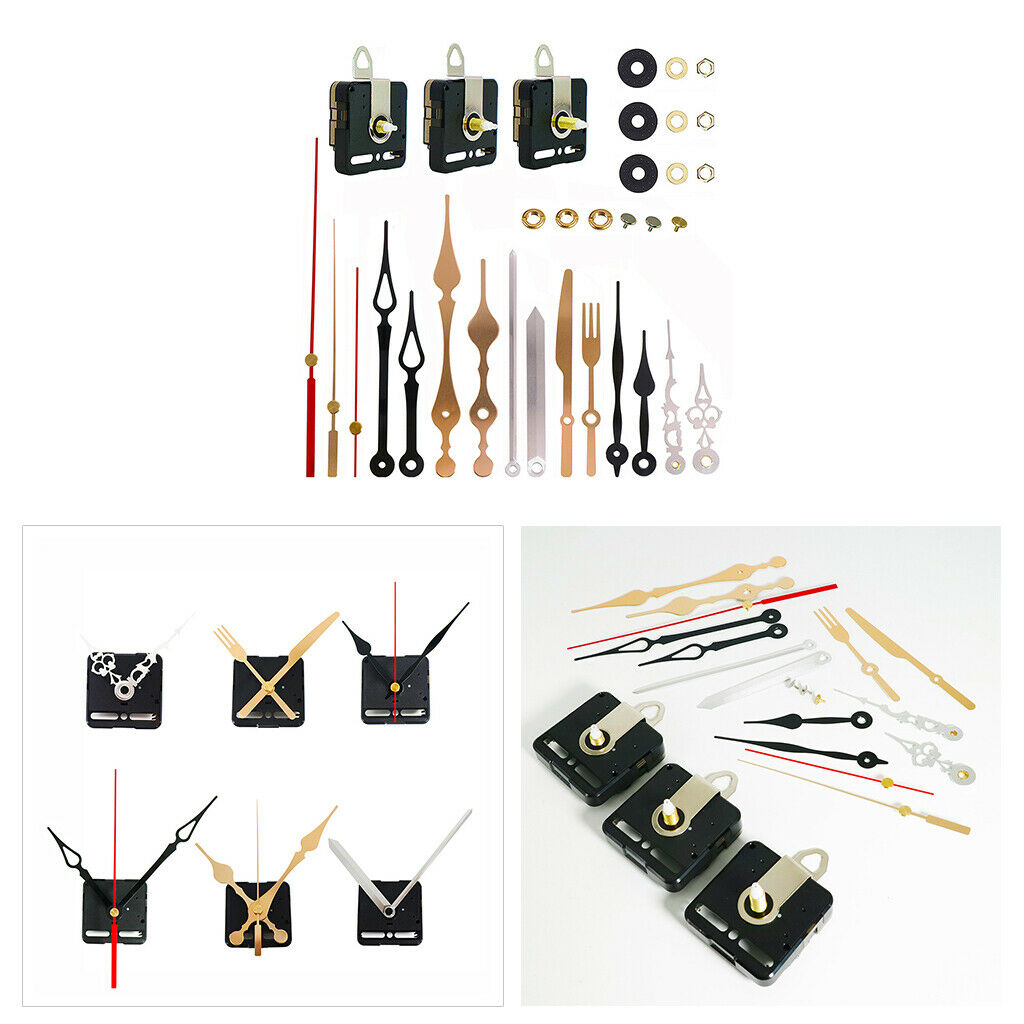 Non-Ticking Clock Movement Mechanism Repair Replace Tool Metal Hands Clocks