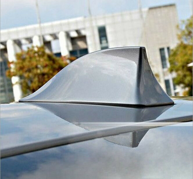 Universal Auto Car Top Roof Radio AM/FM RV Signal Shark Fin Aerial Antenna Grey