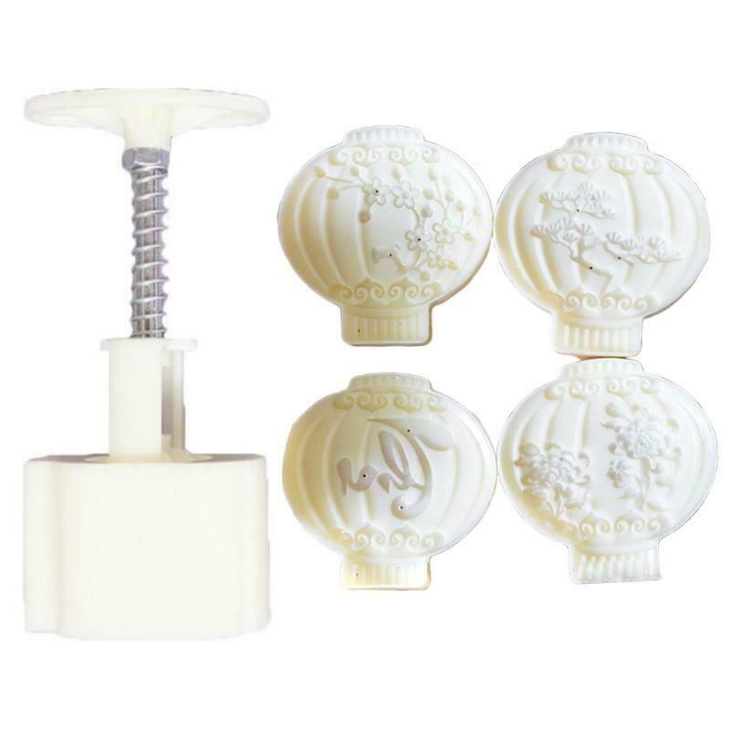 4pcs  Lantern  stamp 150g Baking Decorating Mooncake Mould Mid-Autumn