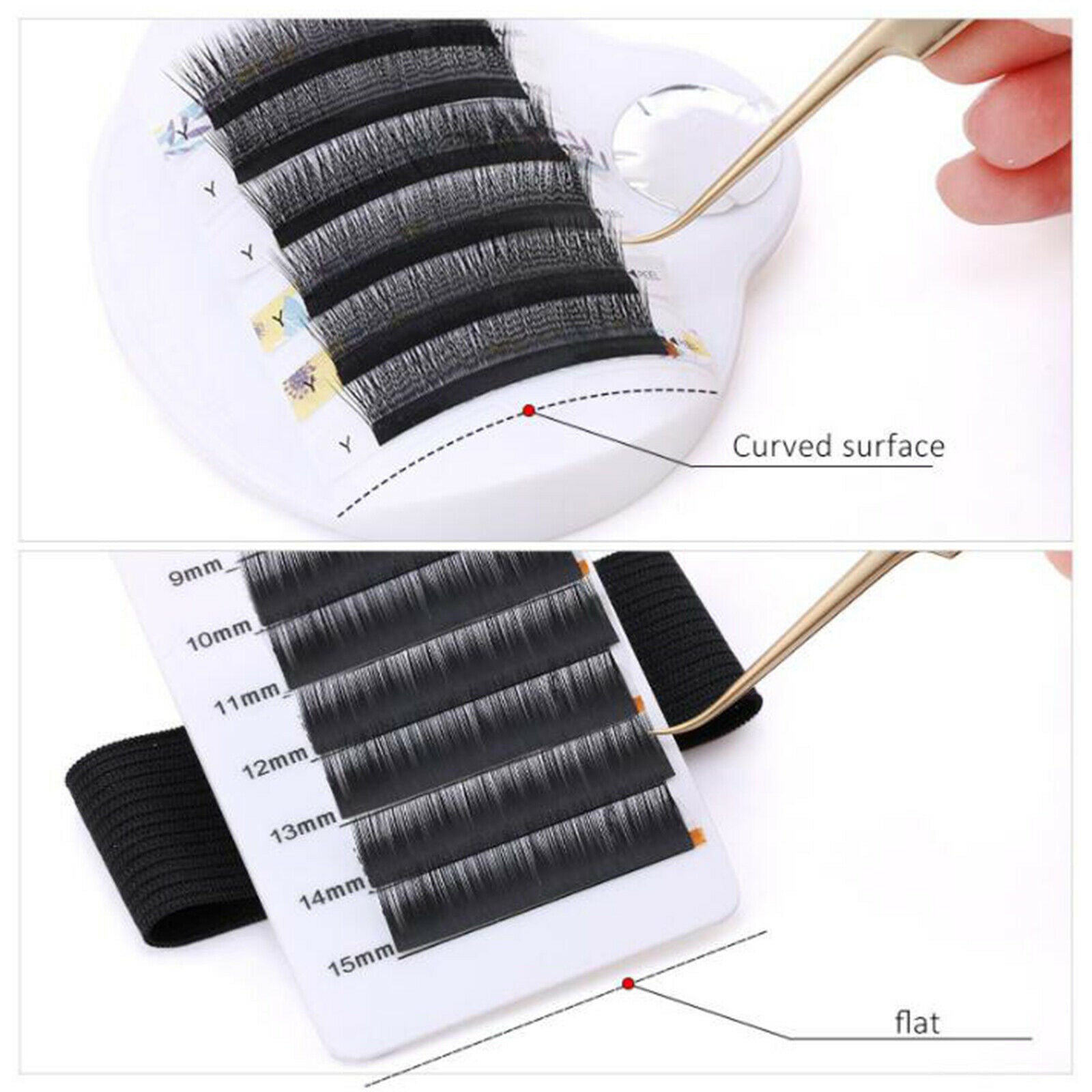 Individual Eyelash Extension Hand Plate with Adjustable Wrist Strap White