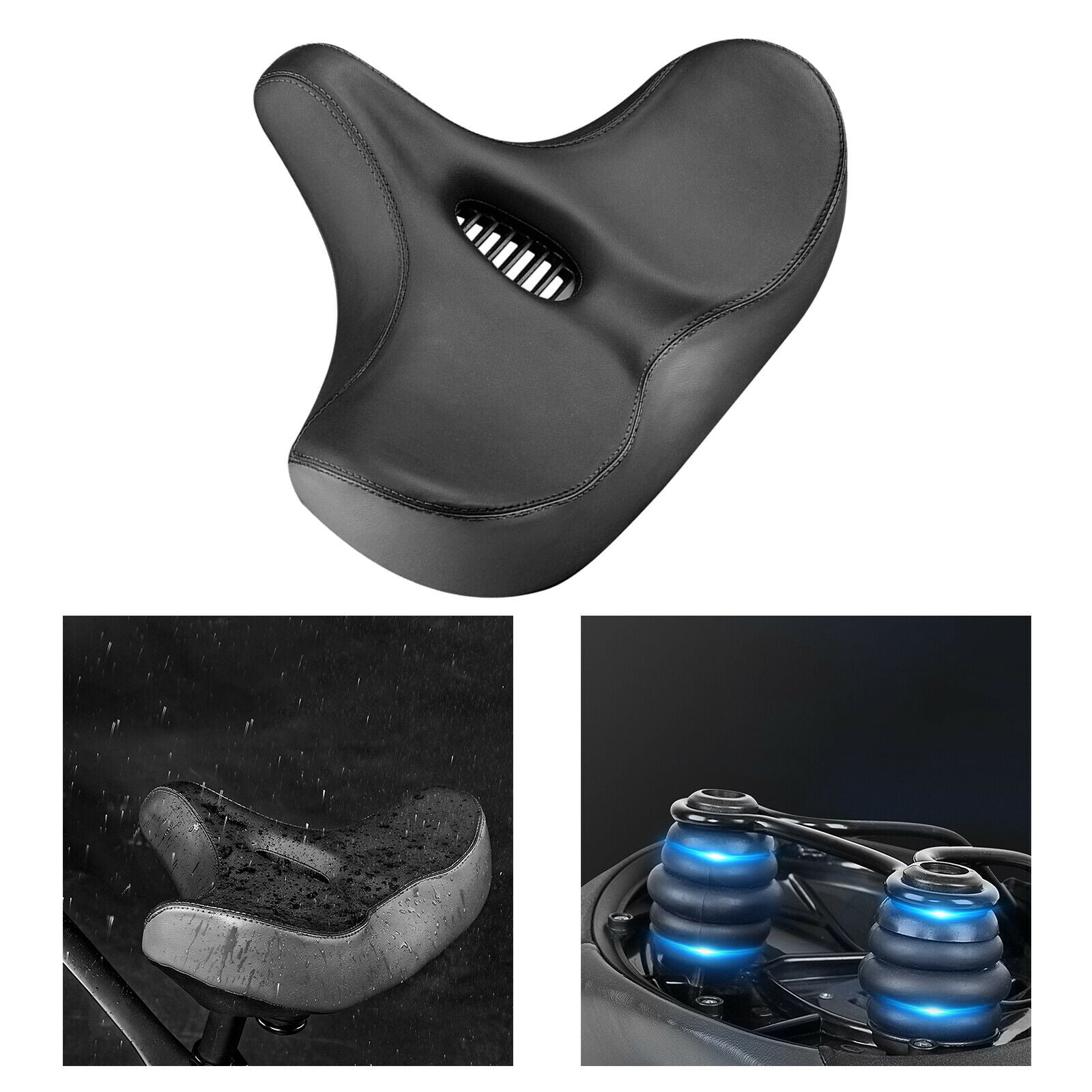Oversize Bike Seat Memory Foam Bicycle Saddle Shockproof Exercise Bikes
