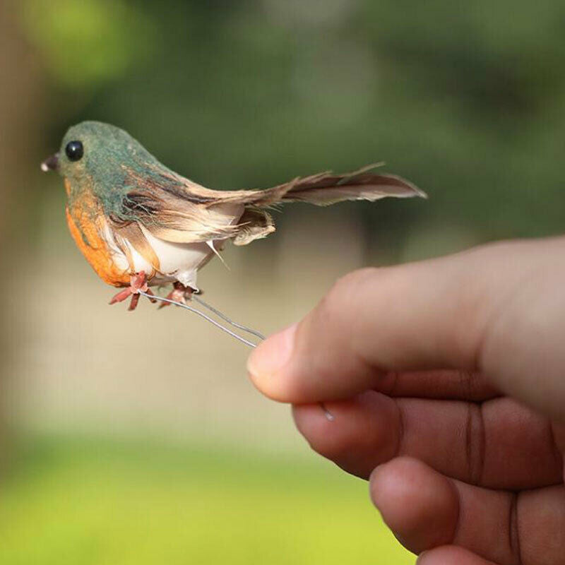 1Pcs Robin Bird Christmas Mini Artificial Bird Christmas Tree Decoratio.l8