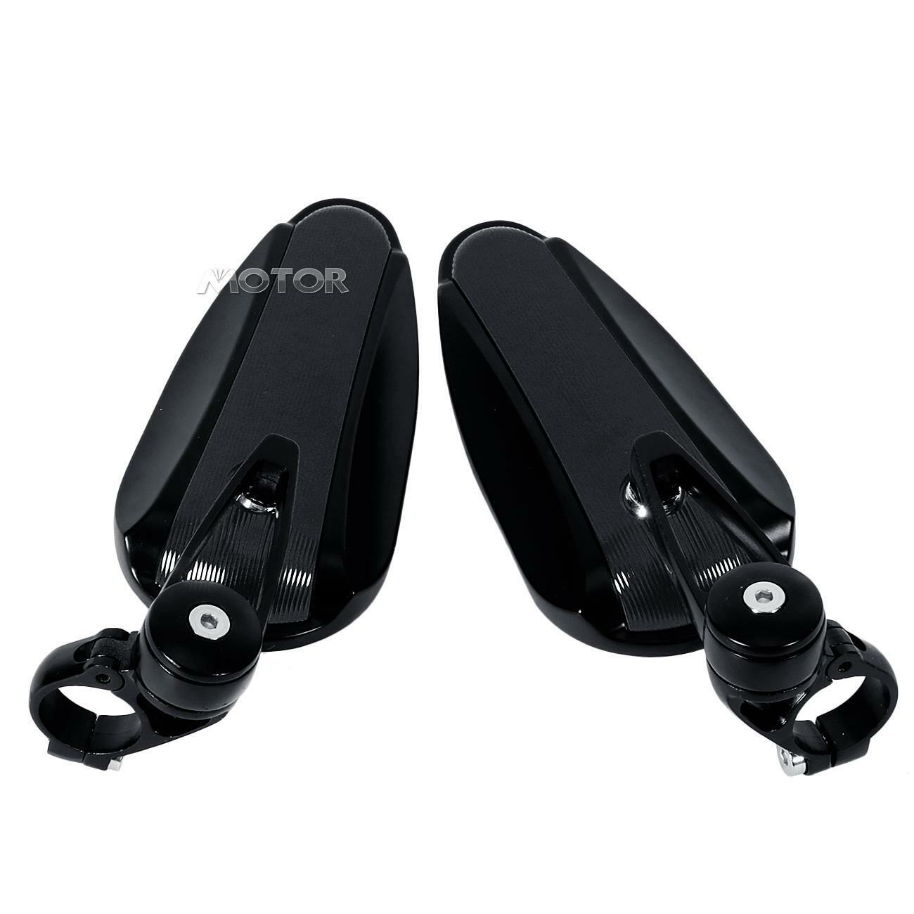 Black 7/8" CNC Bar End Side Mirrors For Suzuki V-Strom SV650 SV1000 TL1000 R S