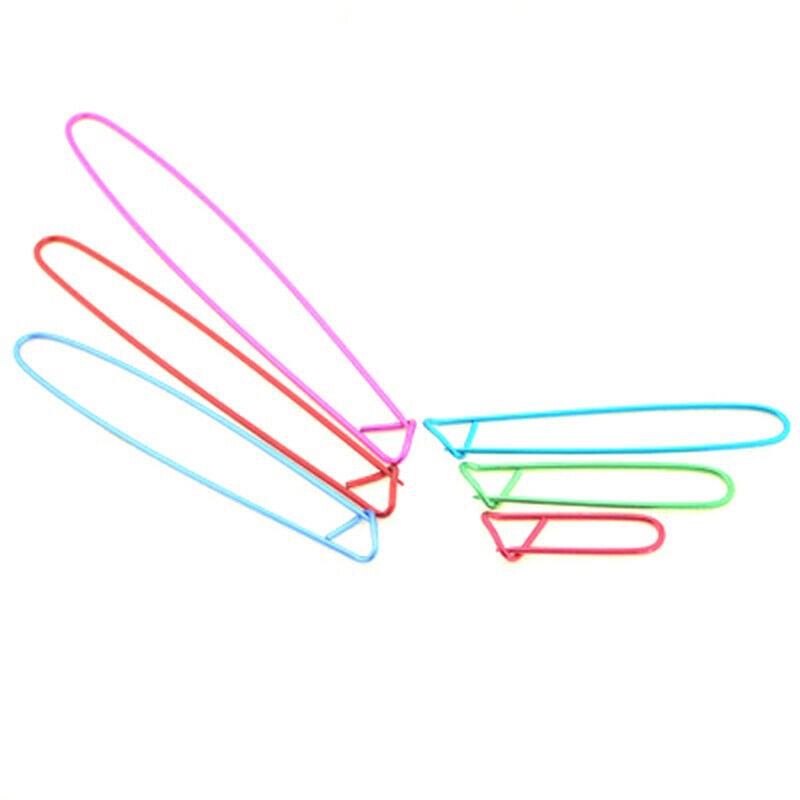 6PCS/Set Aluminum Knitting Needles Stitch Holders Safety Pins Crochet Wea.l8