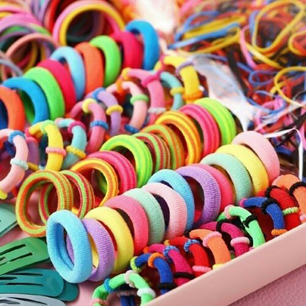Wholesale 870Pcs Girls Hair Clips Rope Ponytail Holder Kids Hair-Accessories Set