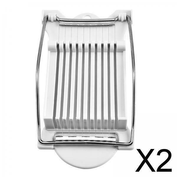 2X Egg Food Slicer Multi-Function Strawberry Cutter Kitchen Gadget White