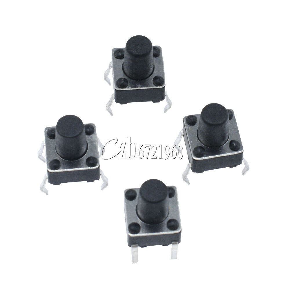 30Pcs Tactile Push Button Switch Tact Switch 6X6X8mm 4-pin DIP