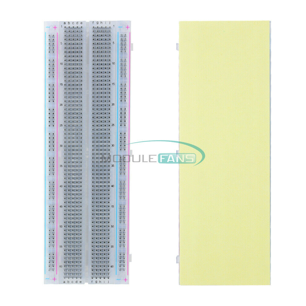 830-Tie Point MB102 Transparent Material Breadboard Solderless PCB For Arduino