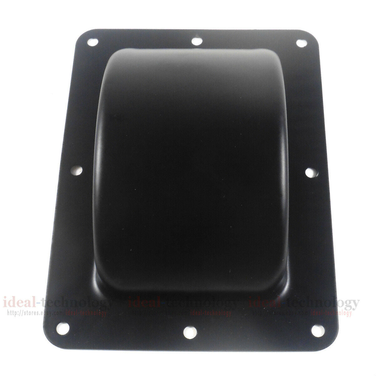 4 Pcs Recessed Black Castor Dish 6" x 4" to Fit 3" or 4" Wheels For ATA Cases