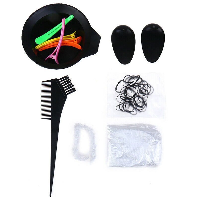 11pcs Hair Dye Coloring Kit Professional Hairdressing Brushes Bowl Combo .l8
