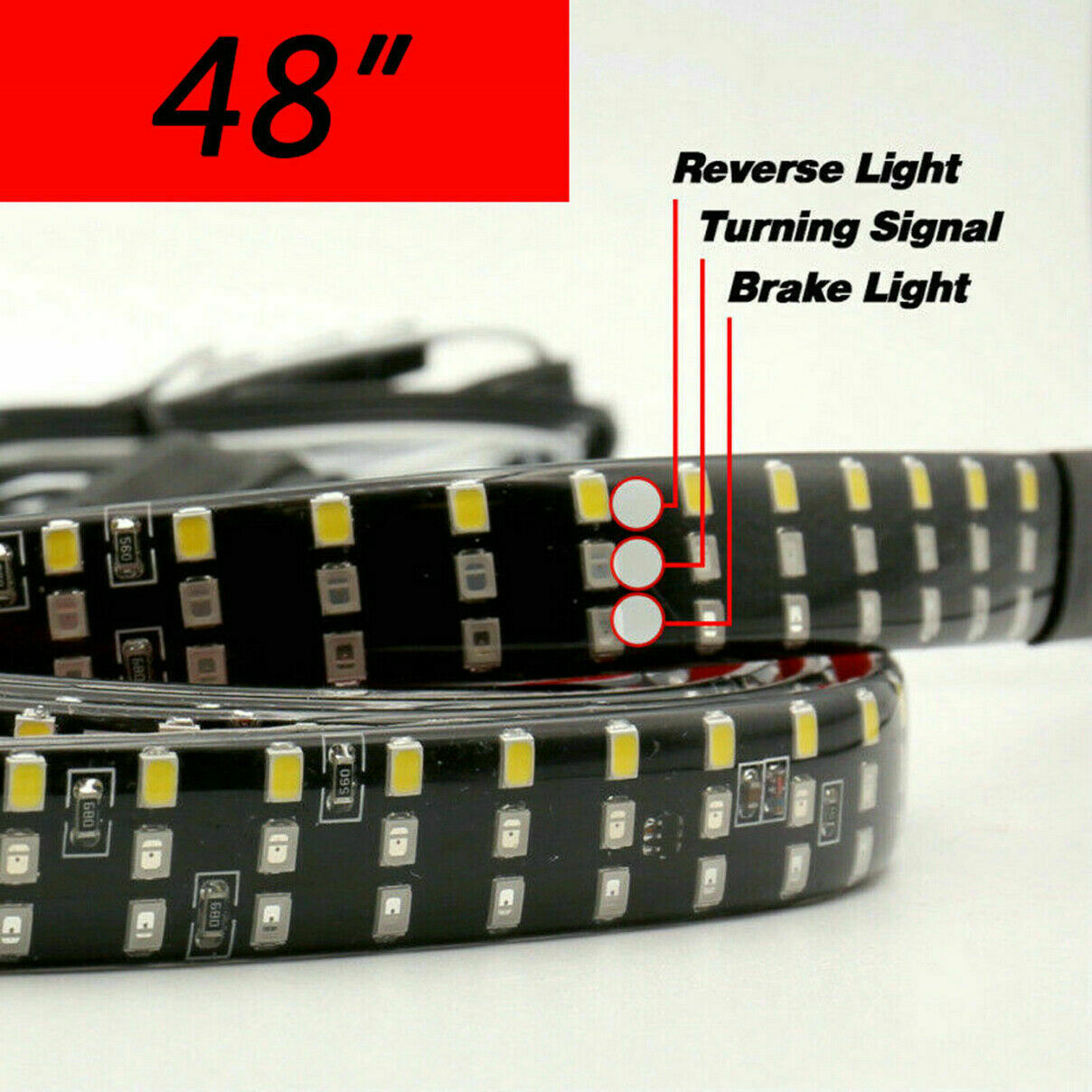 48"Truck Tailgate LED Light Bar Brake Reverse Turn Signal Stop Tail Strip 2021