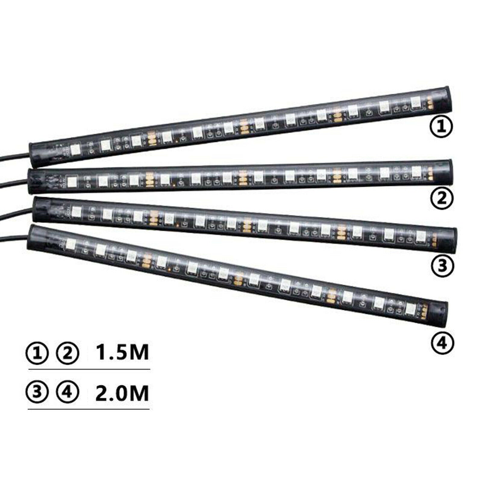 LED Car Light Lamp with Wireless Remote Music Control Automotive Interior