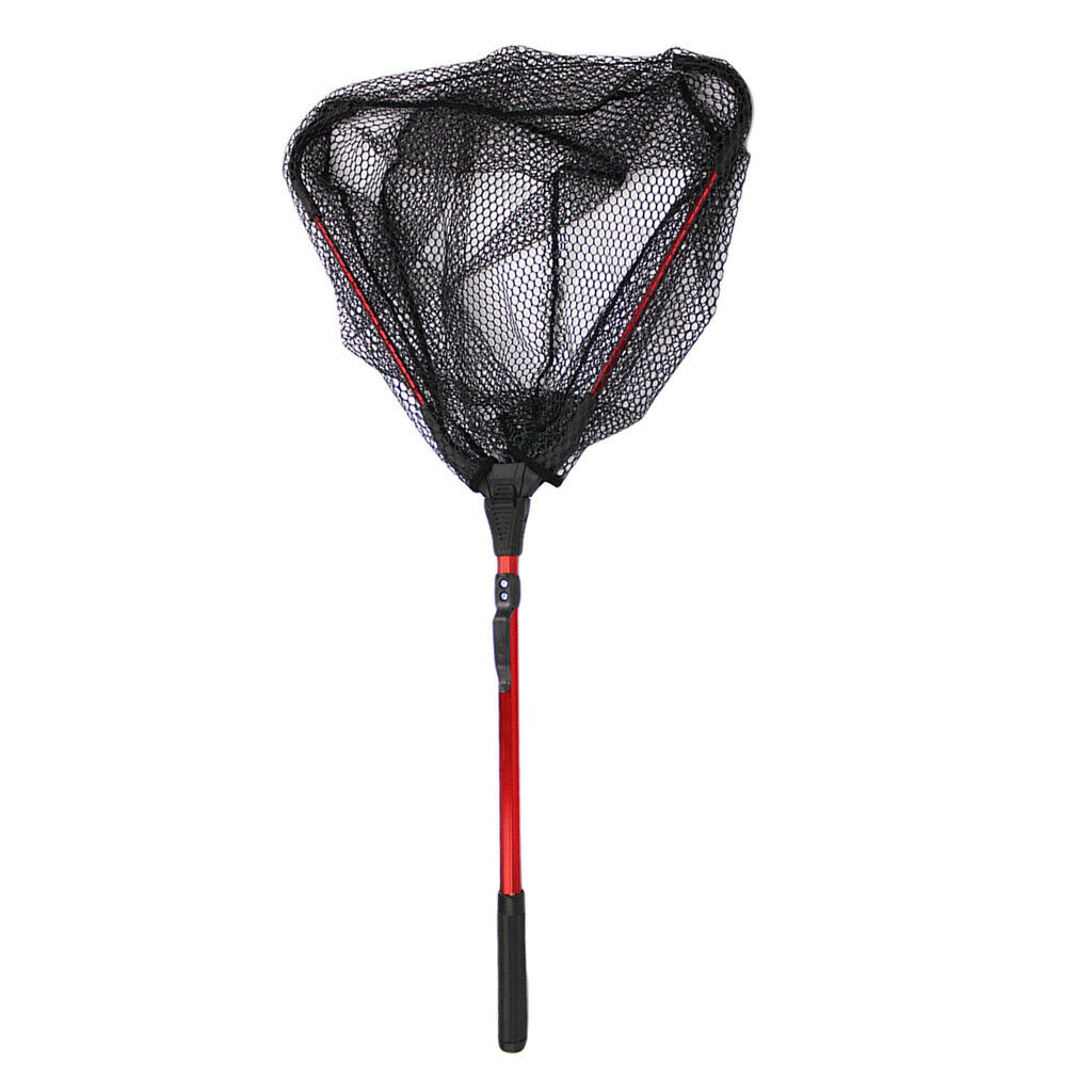 Triangle Landing Net Catch And Release Net Trout Net   Keeper Foldable Pole