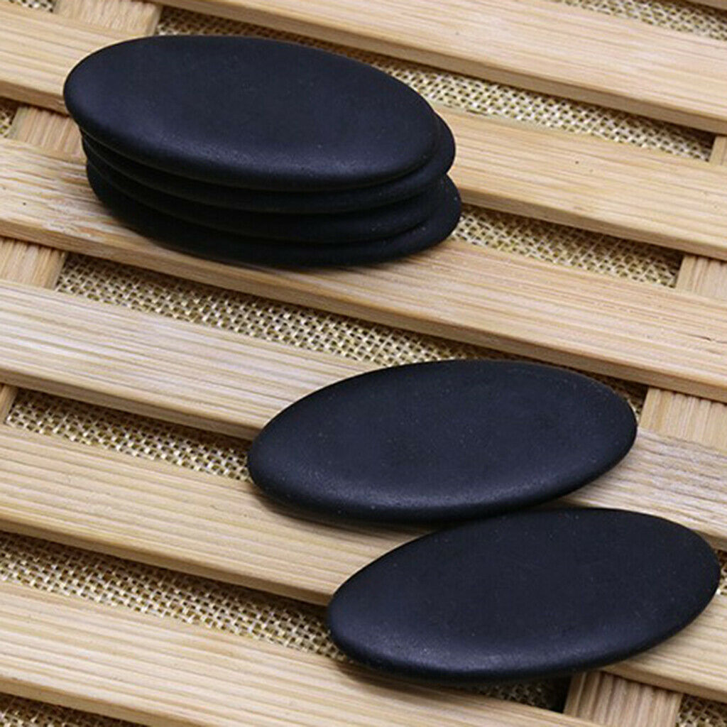 8Pcs Premium Hot Rocks Stones Volcanic Energy Stones for Massage Relaxation