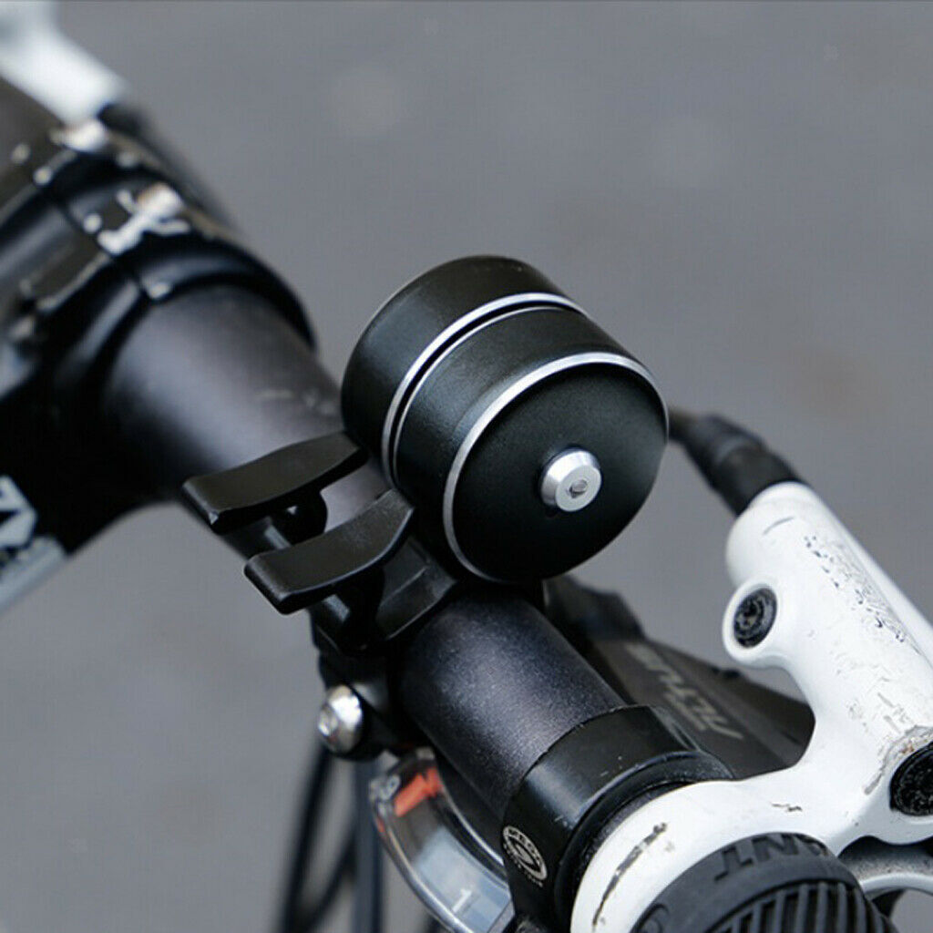 Bike Handlebar Bell Horn 3-Sounds Alarm Warning Ring Bells 120DB Black