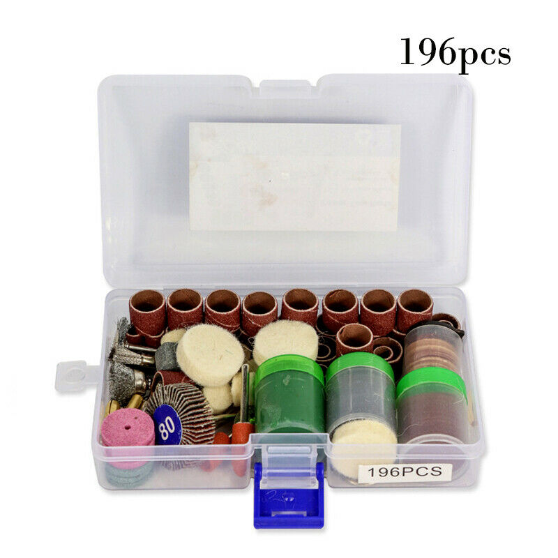 196 Piece Revolve Tool Kit Grinding Polishing Shank Craft Bits For Rotary Tool