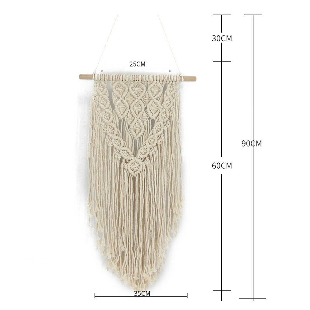 Cotton Woven Macrame Wall Hanging Tapestry Bohemian Style Home Wall Decor