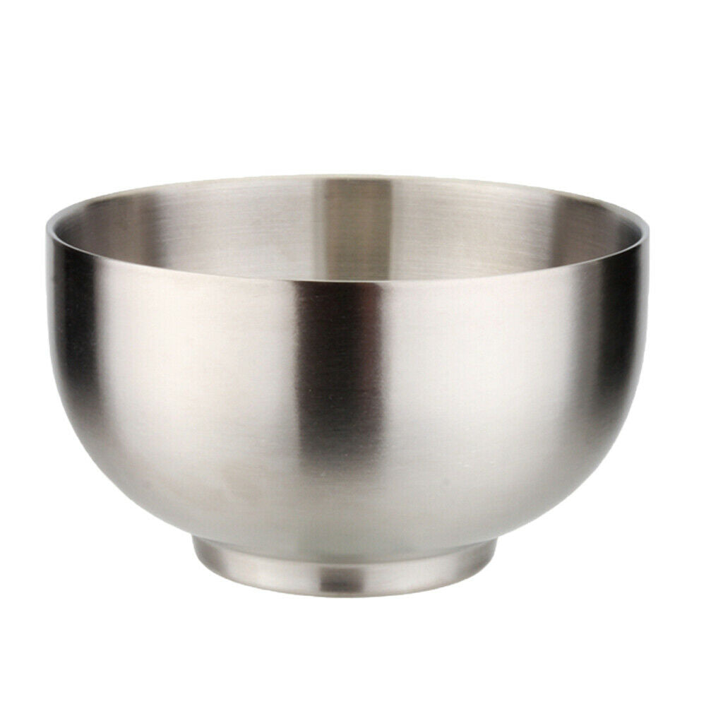 3 Pieces Stainless Steel Bowls Double Wall Rice Salad Serving Bowl for Kids