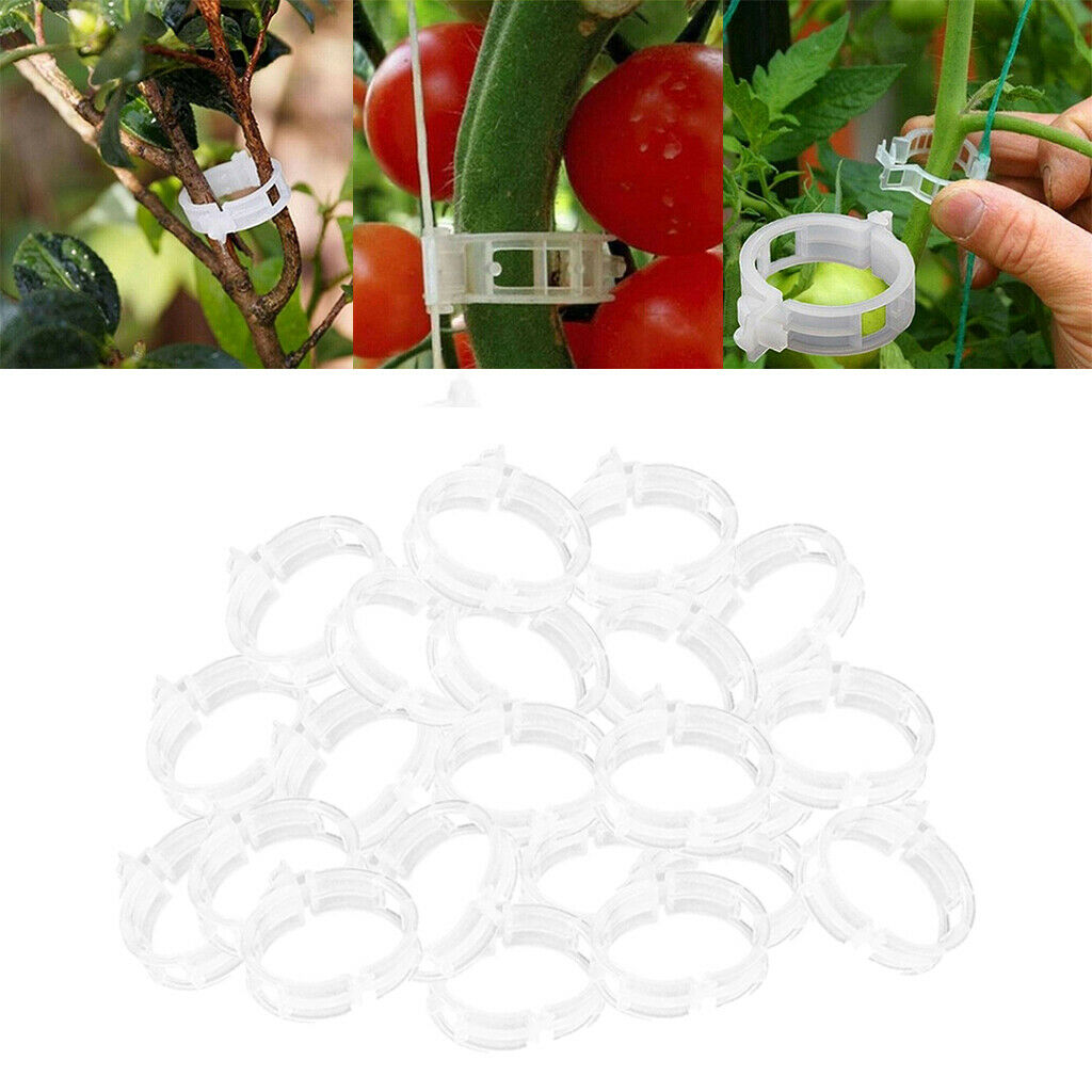 Set of 200 Plant Support Clips Tomato Twine Garden Planting Trellis Clips