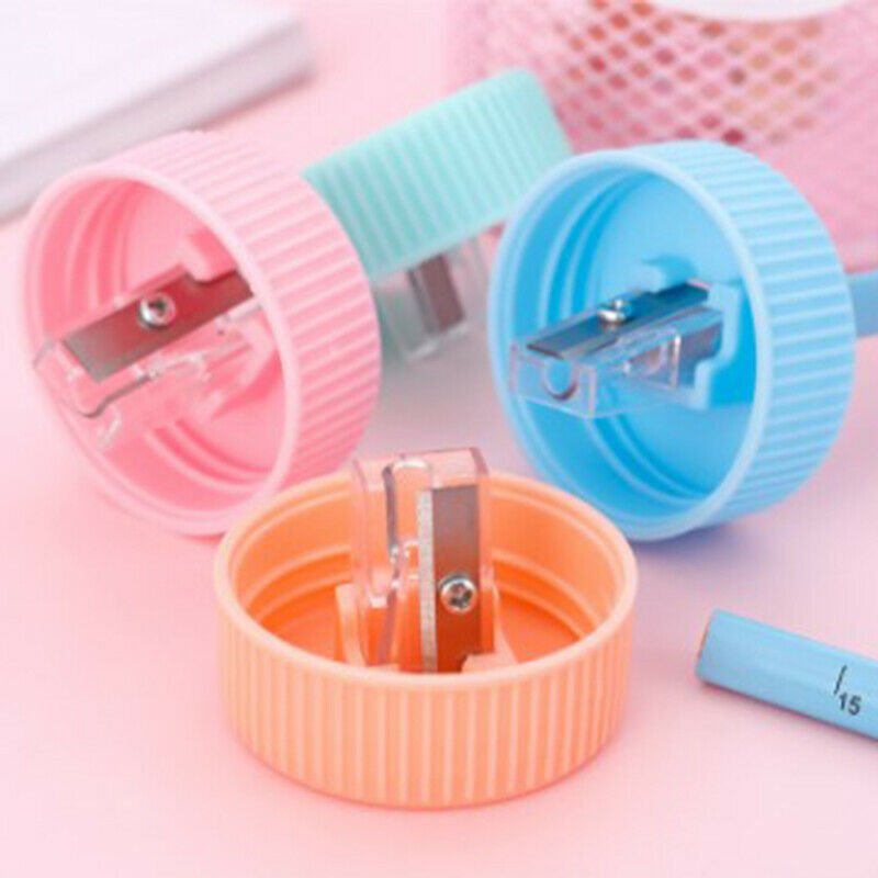 2pcs Creative Pencil Sharpener Capsule Cap Manual Sharpener Student Stati.l8