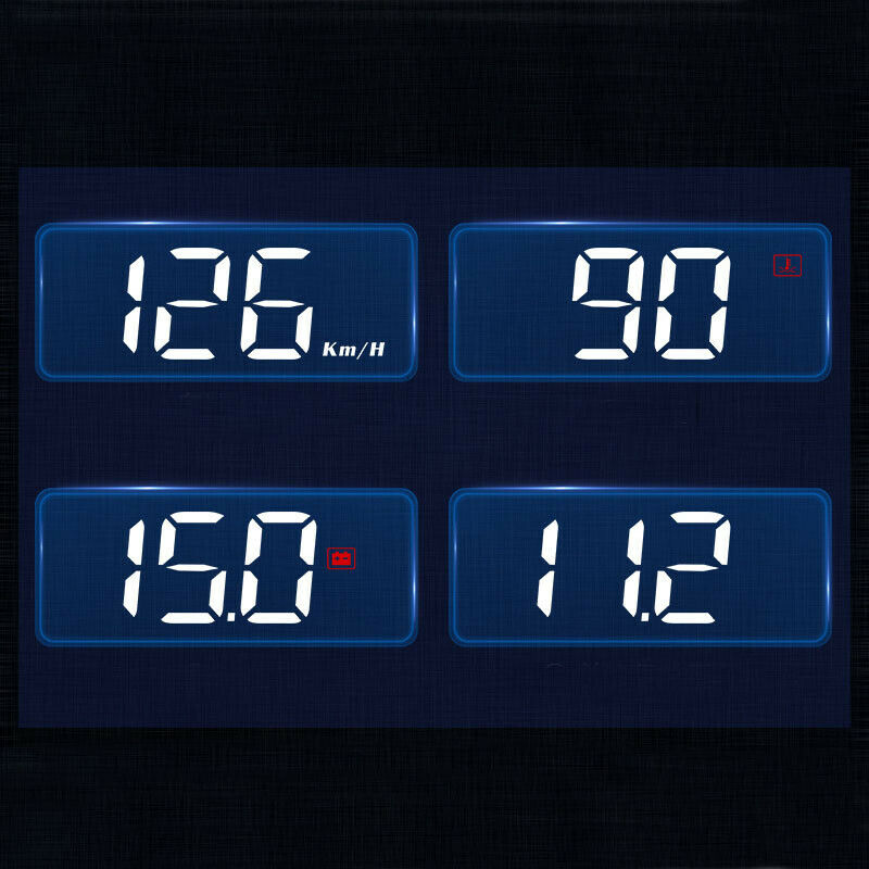 Car OBD HUD High-definition Head up Display Driving Speedometer Voltage Alarm