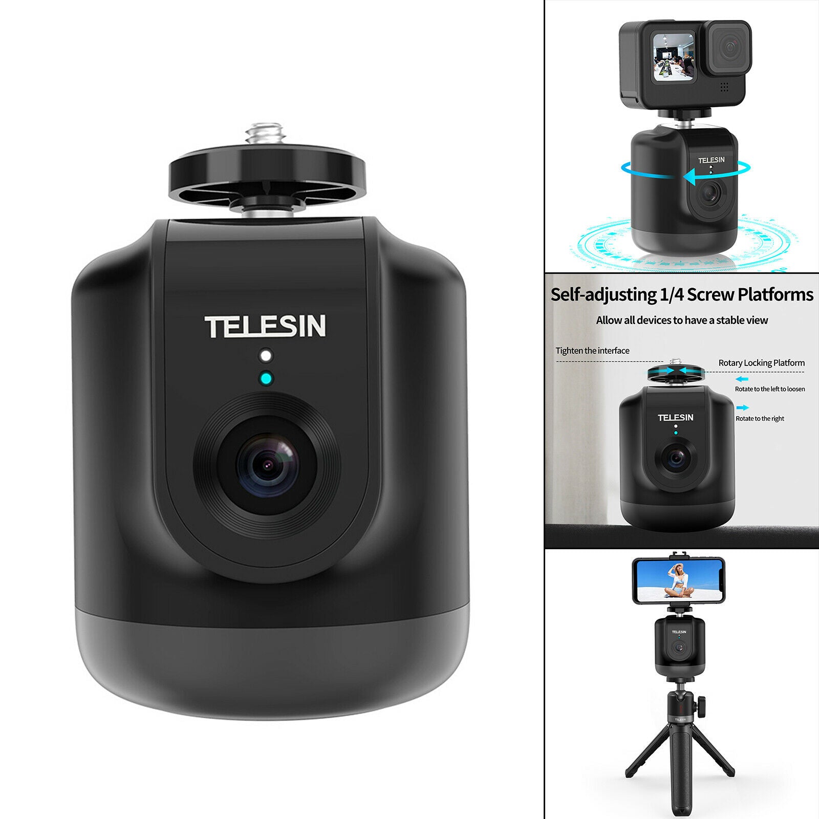 Smart Face Tracking Gimbal Camera Holder 360 Degree Follow Smartphone Vlog