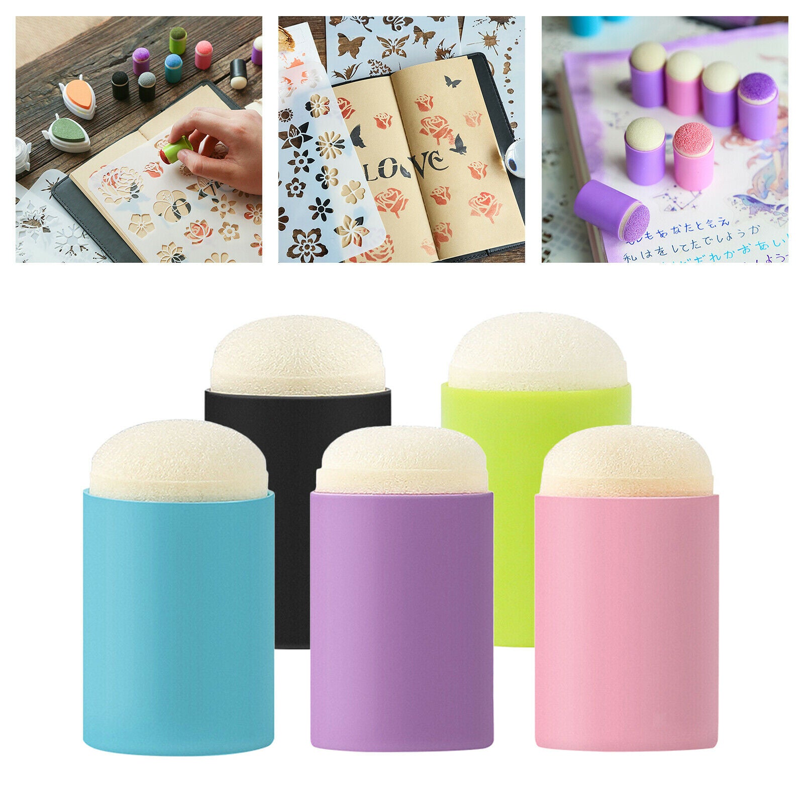Finger Sponge Daubers for Stamping Sponge Daubers for Art DIY Embossing