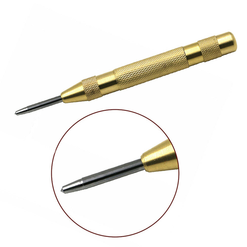 5'' Automatic Center Pin Punch Strike Spring Loaded Marking Starting Holes Tool