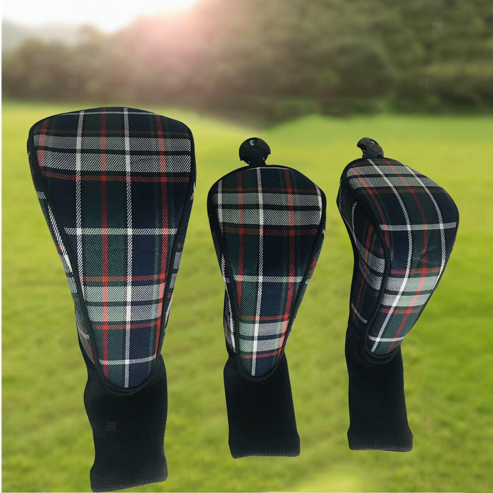 3x Universal Golf Club Head Covers Driver / Fairway / Hybrid / Putter No. 1 3 5