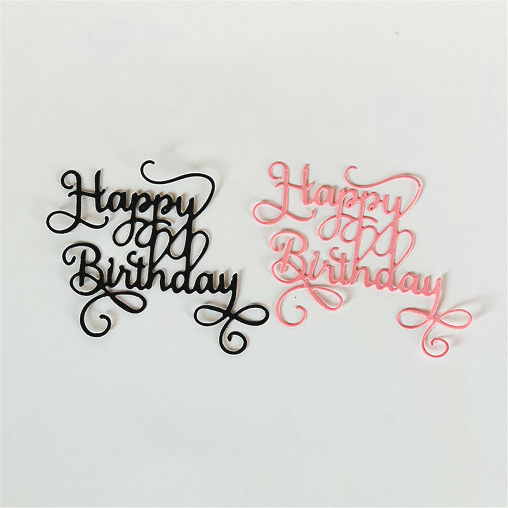 Happy Birthday Alphabet Metal Cutting Dies For DIY Scrapbooking AlbumPaper.l8