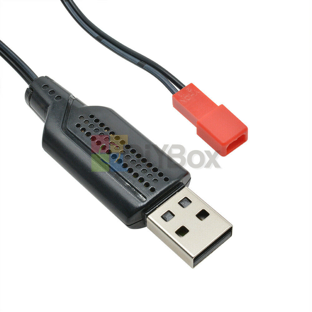 3.7V 500mA Output 1S Lipo Lithium Battery USB Cable Charger Red JST Female Head