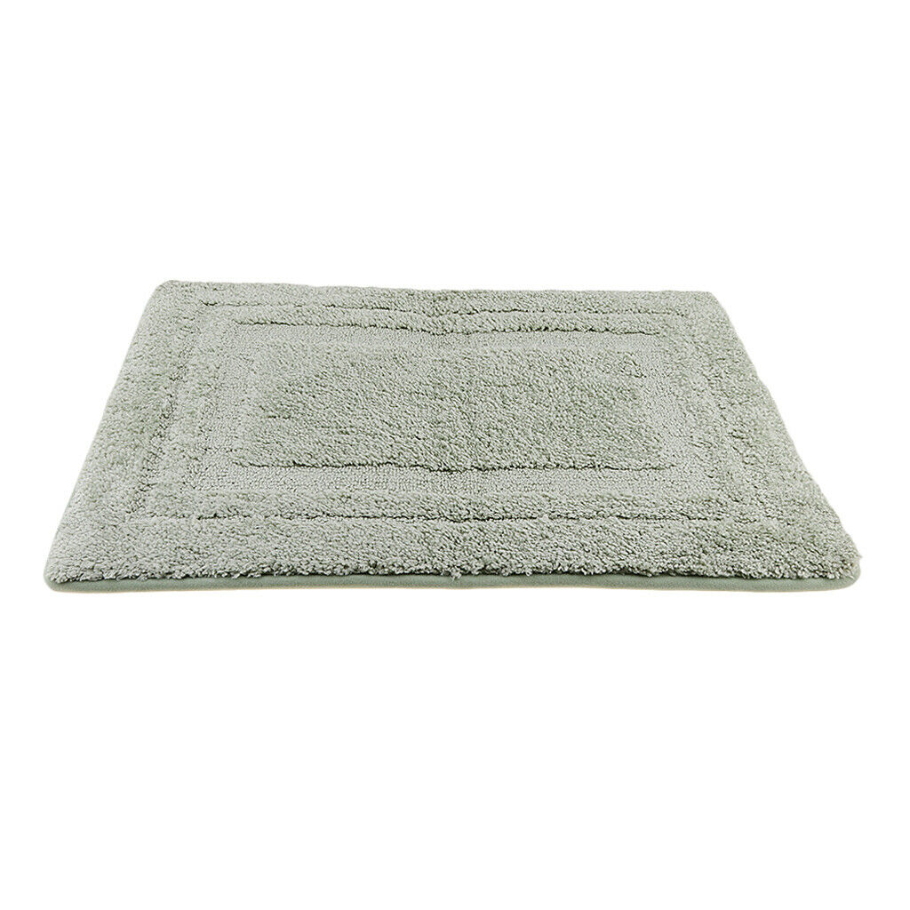 Bathroom Non-Slip Door Mat Bathmat Floor Rug Pure Color Light Green 60x90cm