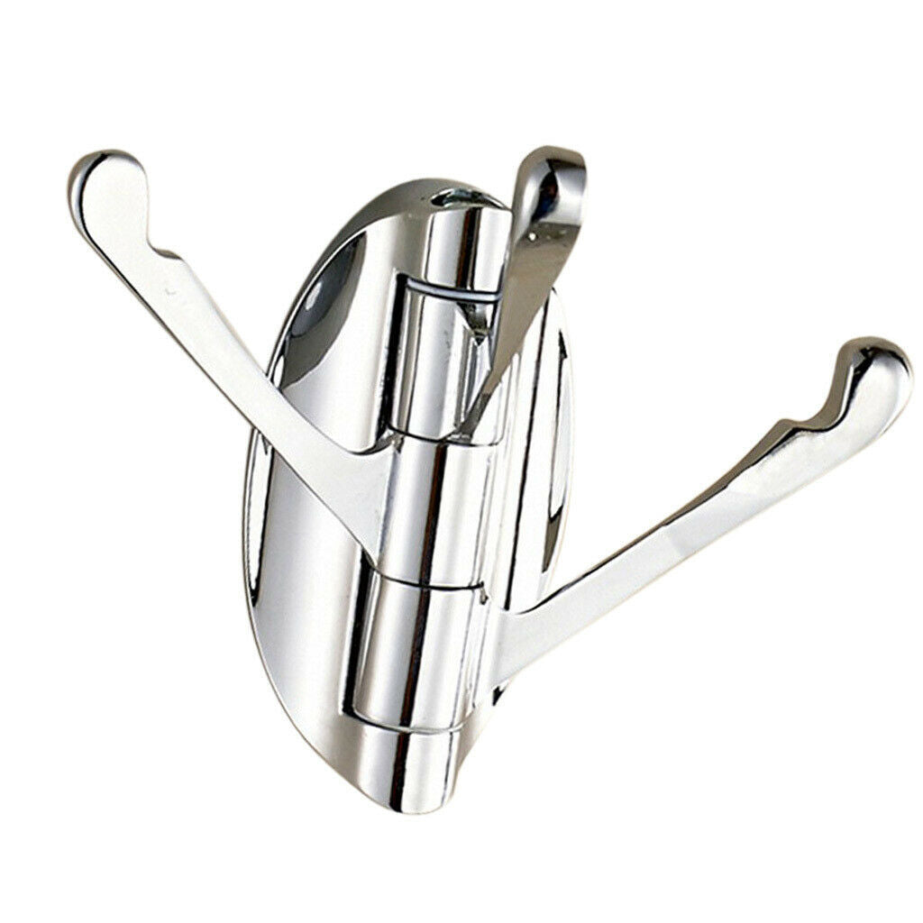 Coat Robe Wall Hook Wall Mounted Swing Triple Towel Hat Clothes Hook