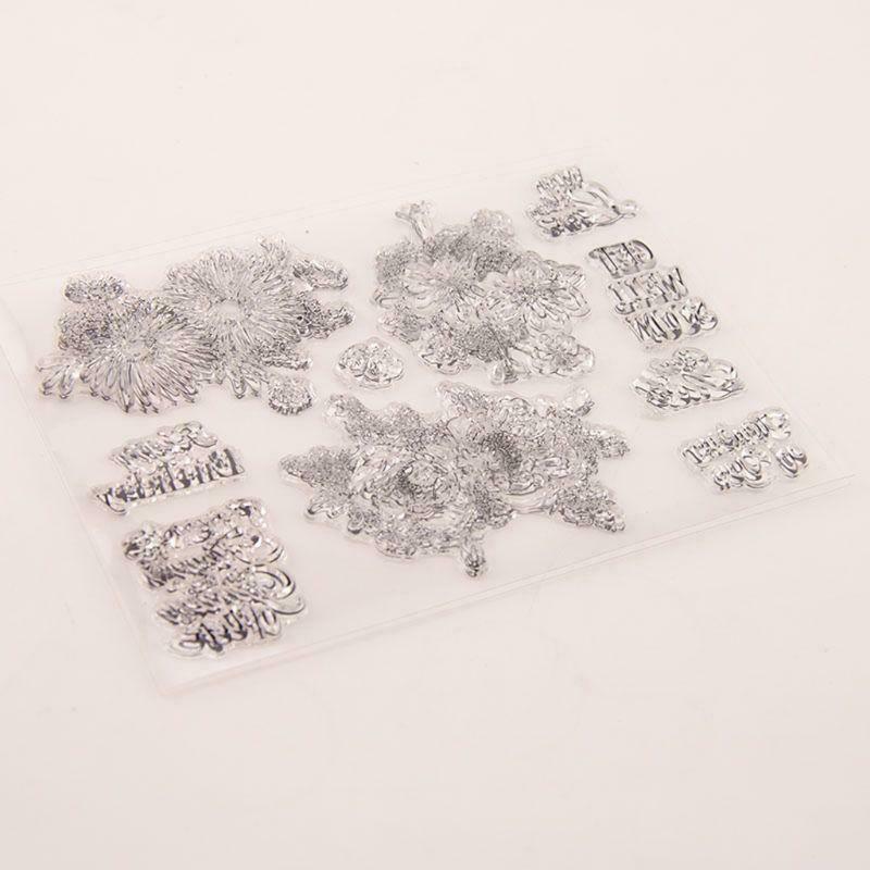 Flowers Silicone Clear Seal Stamp DIY Scrapbooking Embossing Photo Album Paper