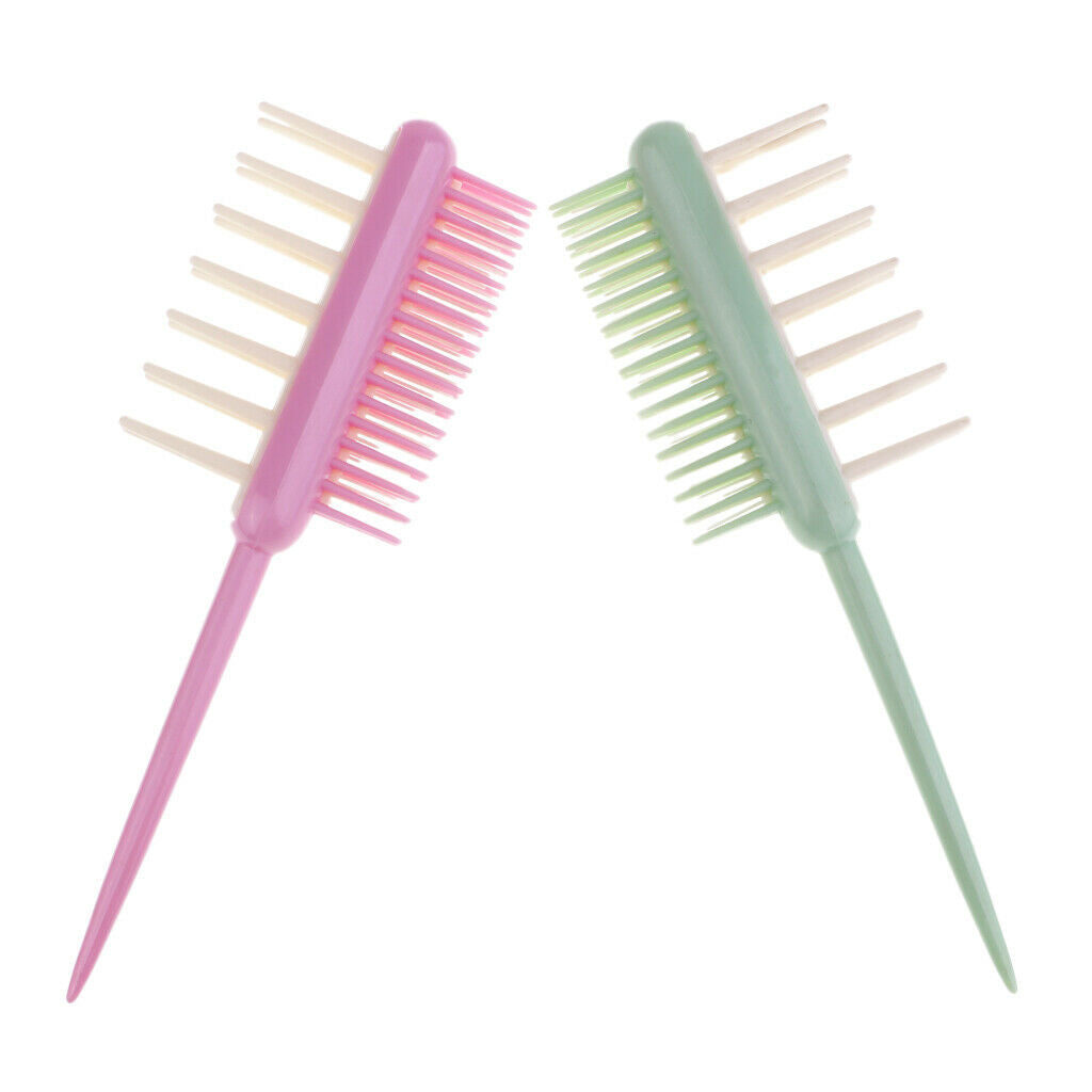 2pcs Multipurpose 2 Sided Hair Comb  Hair   Brush Coloring Tools