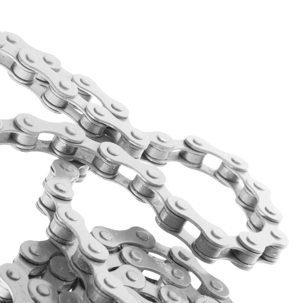 2 Pack Single Speed Bike Chain, 1-Speed, 1/2" x 1/8 ", 96 Links, White - BMX
